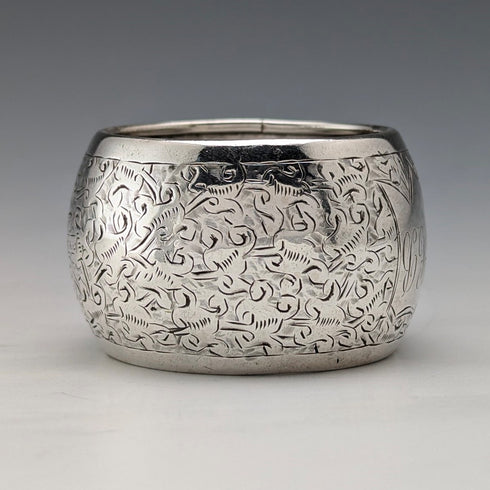 1886 British antique sterling silver napkin ring, 22g